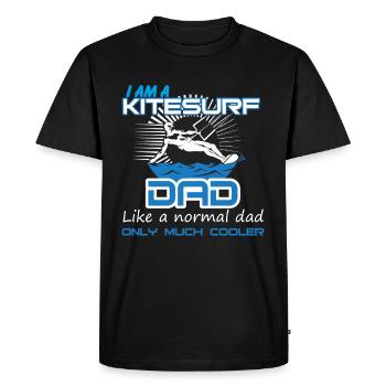 je suis un papa de kitesurf comme un papa normal seulement beaucoup co - T-shirt Premium bio Homme - noir - Devant - Nico (187cm)