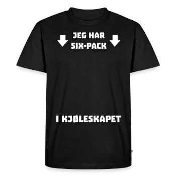 J'ai six pack dans le frigo - T-shirt Premium bio Homme - noir - Devant - Nico (187cm)