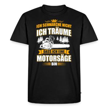 Je ne ronfle pas Je ne rêve pas - T-shirt Premium bio Homme - noir - Devant - Nico (187cm)