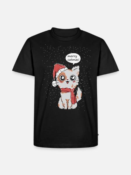 Noël de chats - T-shirt Premium bio Homme - noir