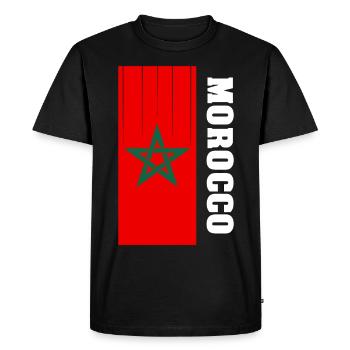 Maroc - T-shirt Premium bio Homme - noir - Devant - Nico (187cm)