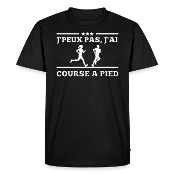 Je Peux Pas J ai course a pied - T-shirt Premium bio Homme - noir - Devant - Nico (187cm)
