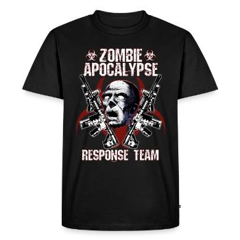 Zombie Apocalypse Response Team - Men's Premium Organic T-Shirt - black - Front - Nico (187cm)