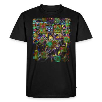 Architecture Pattern - Men's Premium Organic T-Shirt - black - Front - Nico (187cm)