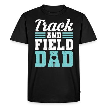 Père de l’athlétisme - T-shirt Premium bio Homme - noir - Devant - Nico (187cm)