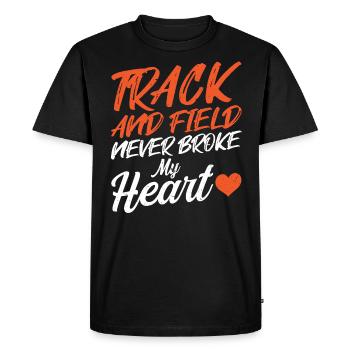 L’athlétisme ne m’a jamais brisé le cœur - T-shirt Premium bio Homme - noir - Devant - Nico (187cm)
