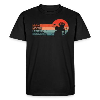 Drummer Percussionist & Drummer - Men's Premium Organic T-Shirt - black - Front - Nico (187cm)