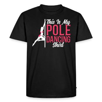 This is My Pole Dancing Shirt - Pole Dancer - T-shirt Premium bio Homme - noir - Devant - Nico (187cm)