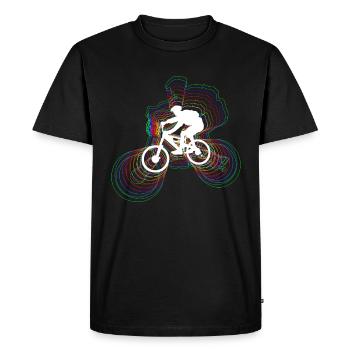 CONCEPTION DE CHEMISE DE VÉLO DE MONTAGNE - T-shirt Premium bio Homme - noir - Devant - Nico (187cm)