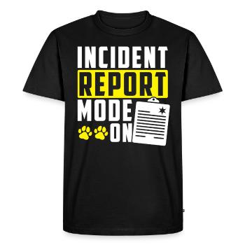 Mode De rapport d’incident activé - Inspecteur des animaux - T-shirt Premium bio Homme - noir - Devant - Nico (187cm)