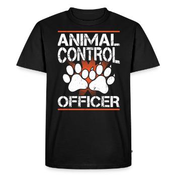Animal Control Officer - Men's Premium Organic T-Shirt - black - Front - Nico (187cm)