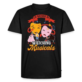 Je préfère regarder des comédies musicales - T-shirt Premium bio Homme - noir - Devant - Nico (187cm)