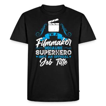 Je suis cinéaste - Réalisation de films - T-shirt Premium bio Homme - noir - Devant - Nico (187cm)