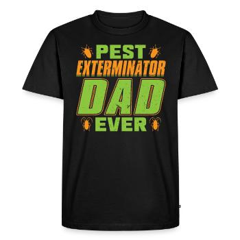 Pest Control Dad Ever -Pest Control - Men's Premium Organic T-Shirt - black - Front - Nico (187cm)