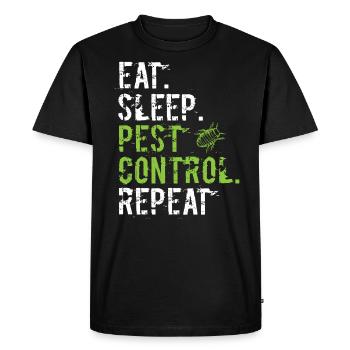 Manger la lutte antiparasitaire du sommeil Répéter - Kammerjäger - T-shirt Premium bio Homme - noir - Devant - Nico (187cm)