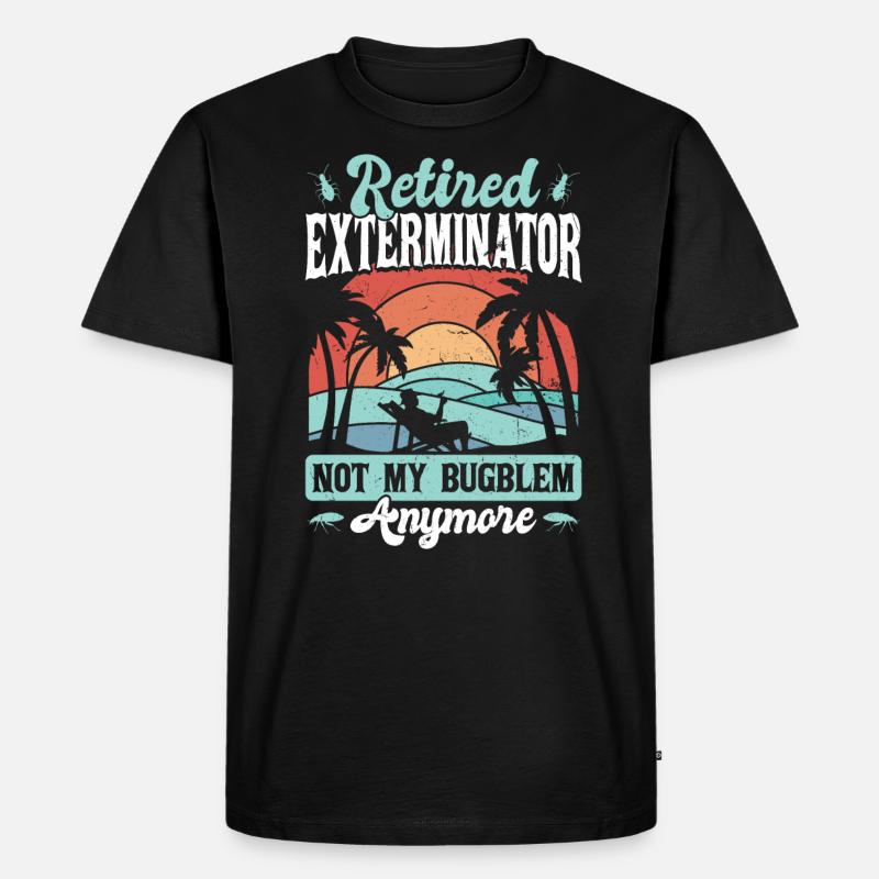 Schädlingsbekämpfer Im Ruhestand - Männer Premium Bio T-Shirt - Schwarz