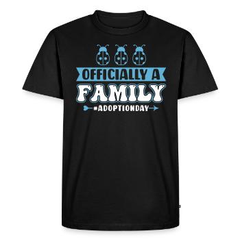 Officiellement une famille - Journée de l’adoption - T-shirt Premium bio Homme - noir - Devant - Nico (187cm)