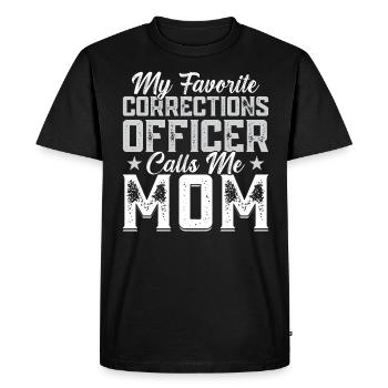 Mon agent correctionnel m’appelle maman - T-shirt Premium bio Homme - noir - Devant - Nico (187cm)