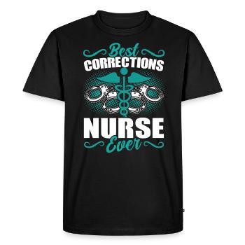 La meilleure infirmière en prison - T-shirt Premium bio Homme - noir - Devant - Nico (187cm)