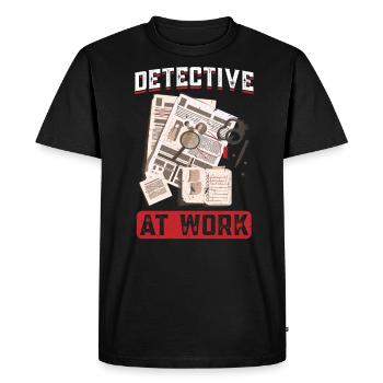 Detective at work - Men's Premium Organic T-Shirt - black - Front - Nico (187cm)