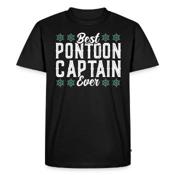 Meilleur capitaine de ponton de tous les temps - Pontoon Boat - T-shirt Premium bio Homme - noir - Devant - Nico (187cm)