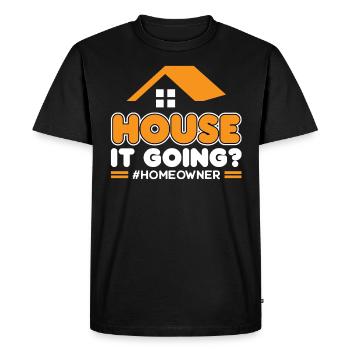 House It Going - New Homeowner - Men's Premium Organic T-Shirt - black - Front - Nico (187cm)