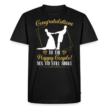 Congratulations To The Happy Couple - Men's Premium Organic T-Shirt - black - Front - Nico (187cm)