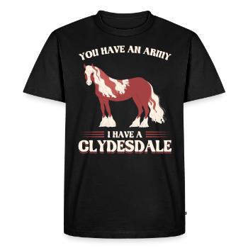 Les cheveux de grange ne s’en soucient pas - Clydesdale - T-shirt Premium bio Homme - noir - Devant - Nico (187cm)