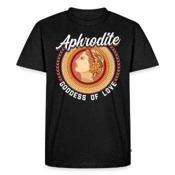 Aphrodite - Déesse de l’Amour - T-shirt Premium bio Homme - noir - Devant - Nico (187cm)