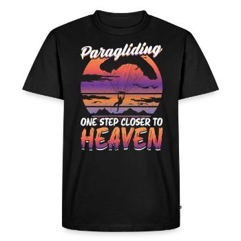 Paragliding - One step closer to the sky - Men's Premium Organic T-Shirt - black - Front - Nico (187cm)