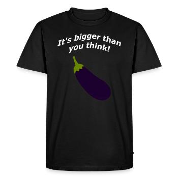 C’est plus grand que vous ne le pensez! - T-shirt Premium bio Homme - noir - Devant - Nico (187cm)