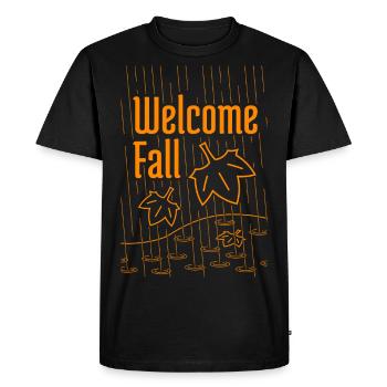 Bienvenue Automne - T-shirt Premium bio Homme - noir - Devant - Nico (187cm)