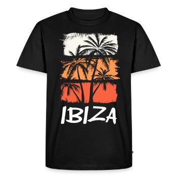 Ibiza Summer Sun Beach Sea Palms Party - T-shirt Premium bio Homme - noir - Devant - Nico (187cm)