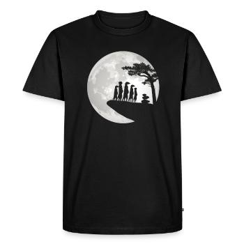Drôle de suricate et de suricate - T-shirt Premium bio Homme - noir - Devant - Nico (187cm)