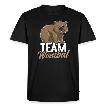 Drôle de dicton Wombat - Marsupial - T-shirt Premium bio Homme - noir - Devant - Nico (187cm)