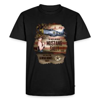 P51 Pin-up Sally - T-shirt Premium bio Homme - noir - Devant - Nico (187cm)