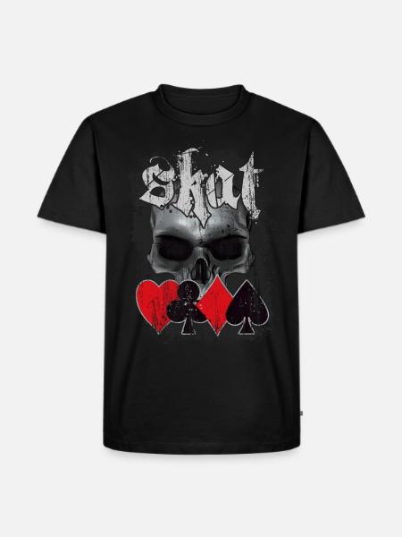 Skatspieler - Männer Premium Bio T-Shirt - Schwarz