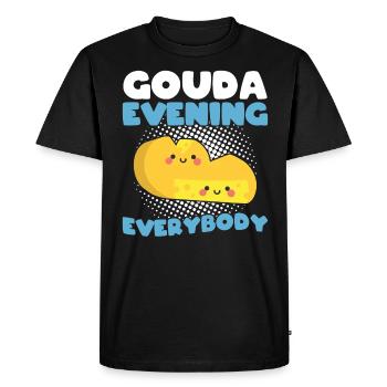 Gouda evening All - Men's Premium Organic T-Shirt - black - Front - Nico (187cm)