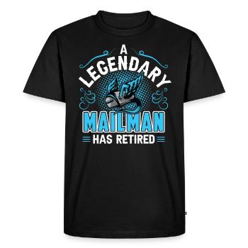 Un facteur légendaire est à la retraite - T-shirt Premium bio Homme - noir - Devant - Nico (187cm)