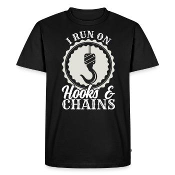 I Drive On Hooks & Chains Tow truck drivers - Men's Premium Organic T-Shirt - black - Front - Nico (187cm)