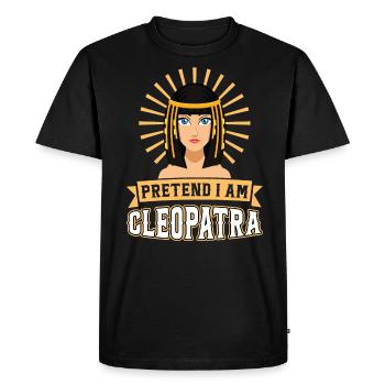 Imaginez que je sois Cléopâtre - Égyptologue - T-shirt Premium bio Homme - noir - Devant - Nico (187cm)