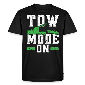 Tow Mode On - Tow Trucker - Men's Premium Organic T-Shirt - black - Front - Nico (187cm)