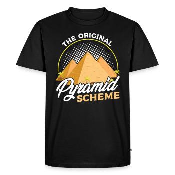 The Original Pyramid Scheme - Egyptologist - Men's Premium Organic T-Shirt - black - Front - Nico (187cm)