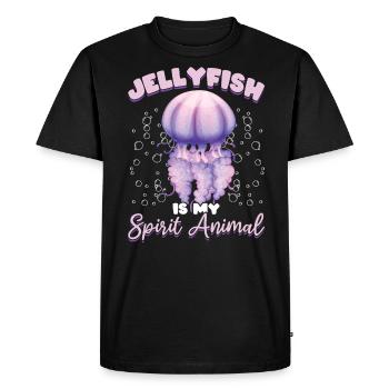 Jellyfish is my soul animal - Men's Premium Organic T-Shirt - black - Front - Nico (187cm)
