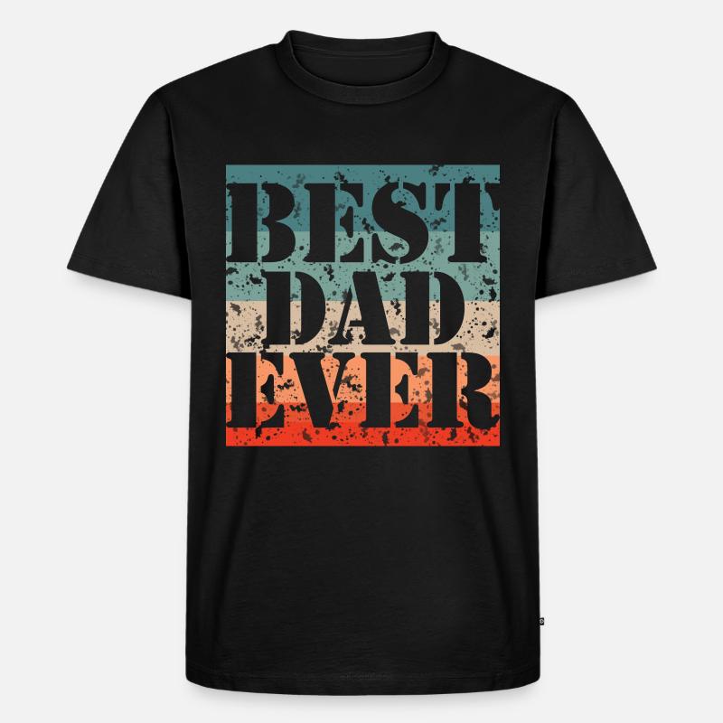 Bester Vater aller Zeiten - Männer Premium Bio T-Shirt - Schwarz