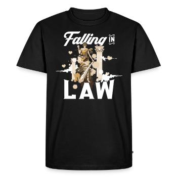Falling In Law - Law Student - Men's Premium Organic T-Shirt - black - Front - Nico (187cm)