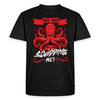 Squidding Me - Men's Premium Organic T-Shirt - black - Front - Nico (187cm)