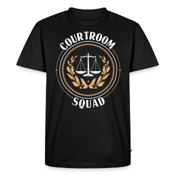 Courtroom - Law student - Men's Premium Organic T-Shirt - black - Front - Nico (187cm)