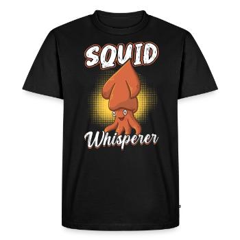 Squid Whisperer - Men's Premium Organic T-Shirt - black - Front - Nico (187cm)