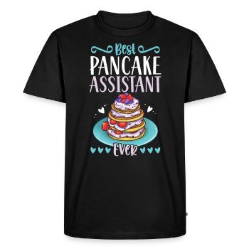 Best Pancake Assistant Ever - Men's Premium Organic T-Shirt - black - Front - Nico (187cm)